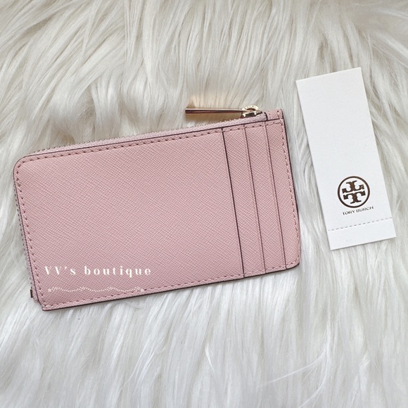 Tory Burch Romy Zip Card Case Bright Pink main image 1
